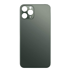Buy the back glass with bigger camera hole for iPhone 11 Pro, no logo, in Midnight Green.

