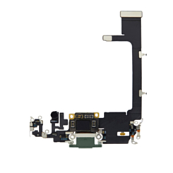 Order the charging port flex cable in green for iPhone 11 Pro, OEM pull.

