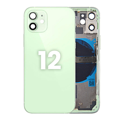 Back Housing Frame with Small Components Pre-Installed for iPhone 12 (NO LOGO) (GREEN)