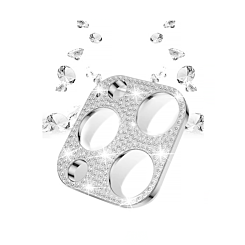 Grab wholesale deals on the Back Camera Diamond Frame for iPhone 12 Mini and 12 Silver.
