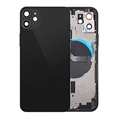 Purchase the black back housing frame with small components pre-installed for iPhone 12, no logo.
