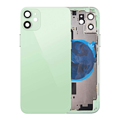 Stock up on the green back housing frame with small components pre-installed for iPhone 12, no logo.
