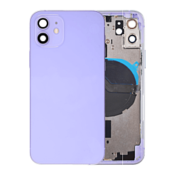 Buy the purple back housing frame with small components pre-installed for iPhone 12, no logo.
