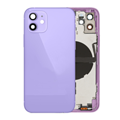 Back Housing Frame with Small Components Pre-Installed for iPhone 12 (NO LOGO) (International) (PURPLE)