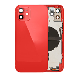 Back Housing Frame with Small Components Pre-Installed for iPhone 12 (NO LOGO) (International) (RED)