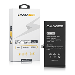 Buy the QMAX Pro Replacement Battery for iPhone 12 and 12 Pro, 2815 mAH.







