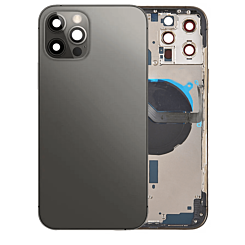 Shop the Back Housing Frame with Small Components Pre-Installed for iPhone 12 Pro Max NO LOGO GRAPHITE.

