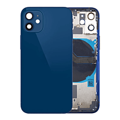 Buy the Back Housing Frame with Small Components Pre-Installed for iPhone 12 Mini No Logo Blue.
