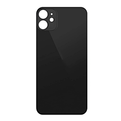 Purchase the black back glass with a bigger camera hole for iPhone 12 Mini, no logo.
