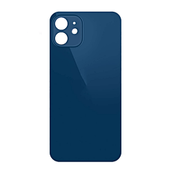 Back Glass with Bigger Camera Hole for iPhone 12 Mini (NO LOGO) (BLUE)