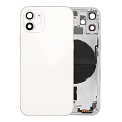 Back Housing Frame with Small Components Pre-Installed for iPhone 12 Mini (NO LOGO) (International) (WHITE)
