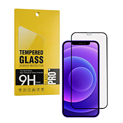 Stock up on the Anti-Scratch Edge to Edge Black Rim Coverage for iPhone 12 and 12 Pro, 2.5D, 1 Piece.






