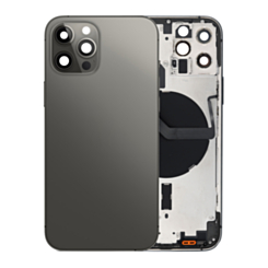 Back Housing Frame with Small Components Pre-Installed for iPhone 12 Pro (NO LOGO) (GRAPHITE) (International)
