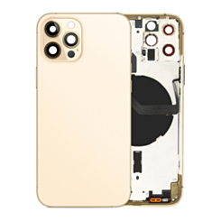 Back Housing Frame with Small Components Pre-Installed for iPhone 12 Pro (NO LOGO) (GOLD) (International)