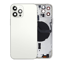 Back Housing Frame with Small Components Pre-Installed for iPhone 12 Pro (NO LOGO) (SILVER) (International)