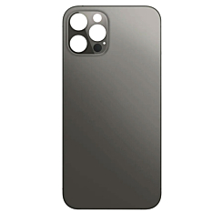 Stock up on the Back Glass with Bigger Camera Hole for iPhone 12 Pro Max NO LOGO GRAPHITE.



