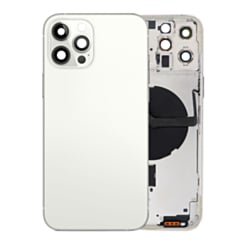 Back Housing Frame with Small Components Pre-Installed for iPhone 12 Pro Max (NO LOGO) (SILVER)