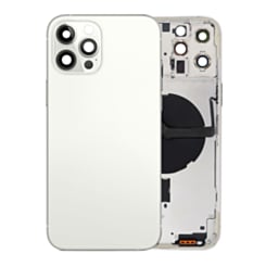 Back Housing Frame with Small Components Pre-Installed for iPhone 12 Pro Max (NO LOGO) (International) (SILVER)