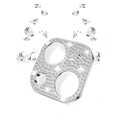 Shop the Back Camera Diamond Frame for iPhone 13 Mini and 13 in Silver.