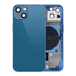 Grab the wholesale deals on the Back Housing Frame with Small Components Pre-Installed for iPhone 13 NO LOGO US Version BLUE.


