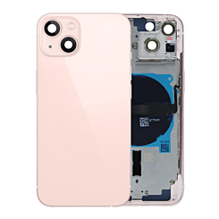Buy the Back Housing Frame with Small Components Pre-Installed for iPhone 13 NO LOGO US Version PINK.

