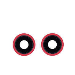 Buy the Back Camera Lens with Bracket for iPhone 13 and 13 Mini in Red, 2 Piece Set, Premium.