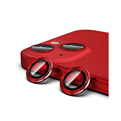 Shop the Metal Ring with HD Tempered Glass for iPhone 13 and 13 Mini in Red.