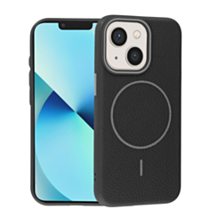 Magnetic Leather Soft Cases (BLACK) for iPhone 13 Mini (Only Ground Shipping)