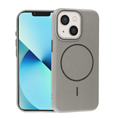 Magnetic Leather Soft Cases (TIT GRAY) for iPhone 13 Mini (Only Ground Shipping)