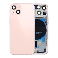Purchase the Back Housing Frame with Small Components Pre-Installed for iPhone 13 Mini No Logo US Version Pink.

