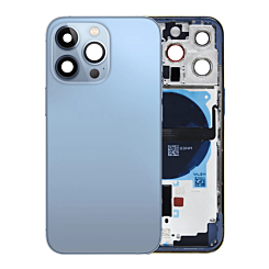 Stock up on the Back Housing Frame with Small Components Pre-Installed for iPhone 13 Pro NO LOGO US Version SIERRA BLUE.

