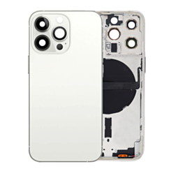 Back Housing Frame with Small Components Pre-Installed for iPhone 13 Pro (NO LOGO) (International) (SILVER)