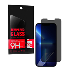 Purchase the 2.5D Privacy Tempered Glass for iPhone 13, 13 Pro, 14, or 16e – 1 piece.