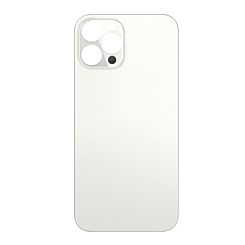 Shop the back glass with bigger camera hole for iPhone 13 Pro Max silver, no logo.

