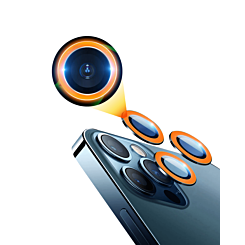 Stock up on the orange glow in the dark camera lens with HD tempered glass for iPhone 13 Pro Max and 13 Pro.

