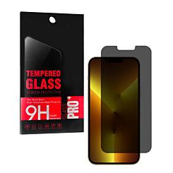 Order the privacy tempered glass screen protector for iPhone 13 Pro Max or 14 Plus, 2.5D, single piece.