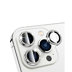 Buy the white diamonds metal ring with HD tempered glass for iPhone 13 Pro Max and 13 Pro.




