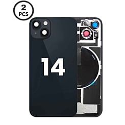 Back Glass with Wireless NFC and MagSafe Magnet for iPhone 14 (Pack of 2) (NO LOGO) (MIDNIGHT)