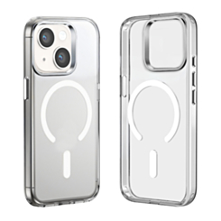 Wireless Charging Clear Case with Metal Camera Frame for iPhone 13 / 14 (Only Ground Shipping)