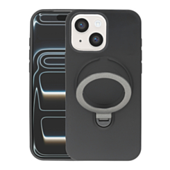 Pastel Shield Carbon Fiber Magnetic Kickstand Case (BLACK) for iPhone 13 / 14 /16e/ 17e (Only Ground Shipping)