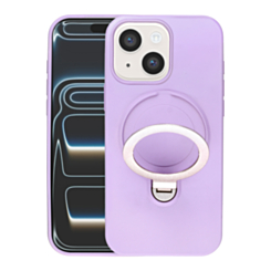 Pastel Shield Carbon Fiber Magnetic Kickstand Case (LILAC) for iPhone 13 / 14 /16e/ 17e (Only Ground Shipping)