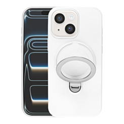Pastel Shield Carbon Fiber Magnetic Kickstand Case (WHITE) for iPhone 13 / 14 /16e/ 17e (Only Ground Shipping)