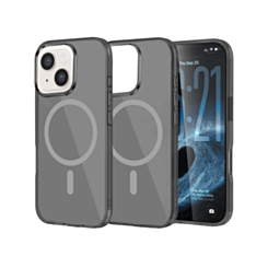 Transparent Magnetic Shockproof Case -BLACK for iPhone 14 (Only Ground Shipping)