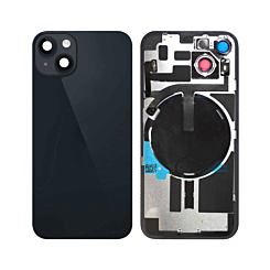 Purchase the midnight back glass with frame, wireless NFC charging flex, and MagSafe magnet for iPhone 14, no logo.