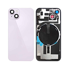 Stock up on the purple back glass with frame, wireless NFC charging flex, and MagSafe magnet for iPhone 14, no logo.