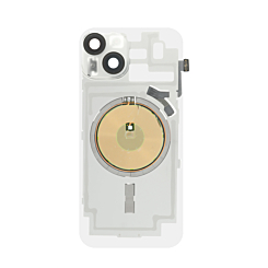Clear Back Glass with Wireless NFC and MagSafe Magnet for iPhone 14 (NO LOGO) (MIDNIGHT)