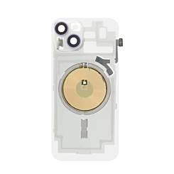 Clear Back Glass with Wireless NFC and MagSafe Magnet for iPhone 14 (NO LOGO) (PURPLE)
