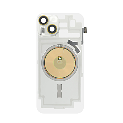 Clear Back Glass with Wireless NFC and MagSafe Magnet for iPhone 14 (NO LOGO) (YELLOW)