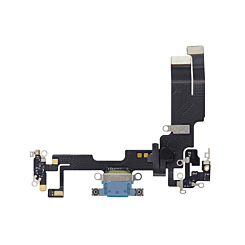 Order the blue premium charging port flex cable for iPhone 14.