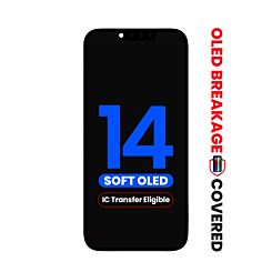 Shop the iPhone 14 aftermarket QV8 soft OLED assembly with IC transfer eligibility and exclusive OLED breakage warranty.